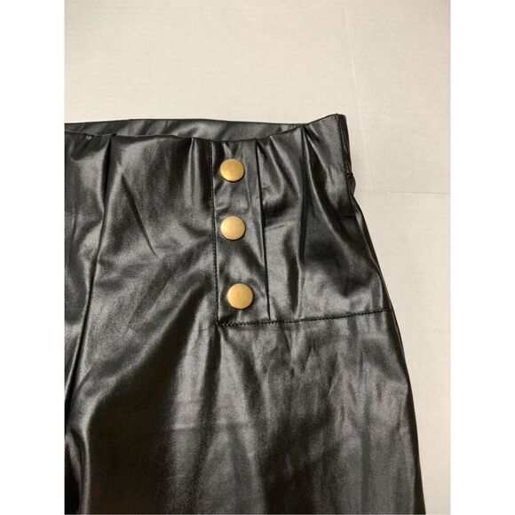 New Mix Vegan Leather Pants - Picture 2 of 3